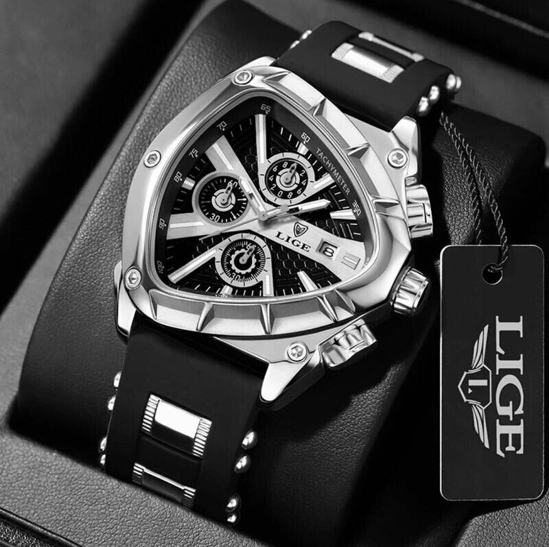 大谷翔平　176号記念セール　高品質　メンズ腕時計 防水 腕時計　クォーツ アナログ　サーフィン　クロノグラフ シリコンベルト2414m