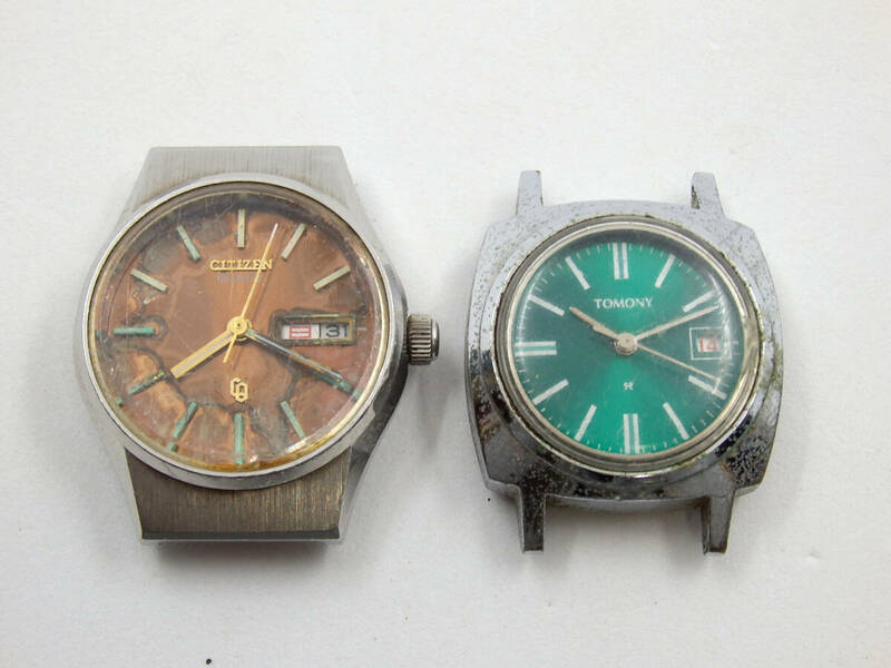G4-98 CITIZEN シチズン GN-5-5 / TOMONY トモニ― 8007-1011 ※ジャンク・レディース 腕時計 ケースのみ 2個おまとめ