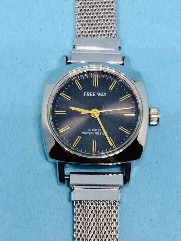 (F04)ブラックフェイズ(*'▽')シチズン・フリーウェイ（電池交換済み）シルバーレディス腕時計USED（送料全国一律185円）素敵な時計です。