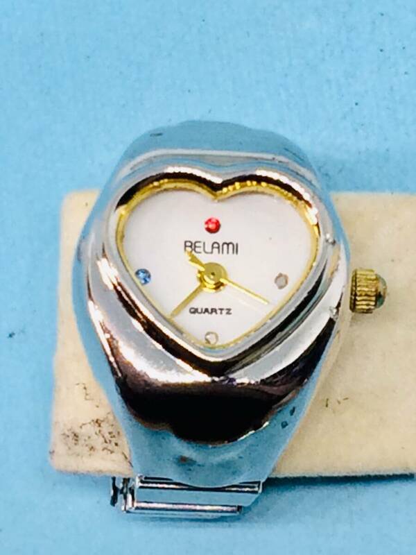 (F16)コレクション(*'▽')BELAMI・リングウォッチ（電池交換済み）シルバー・リングウォッチUSED（送料全国一律185円）素敵な時計です。