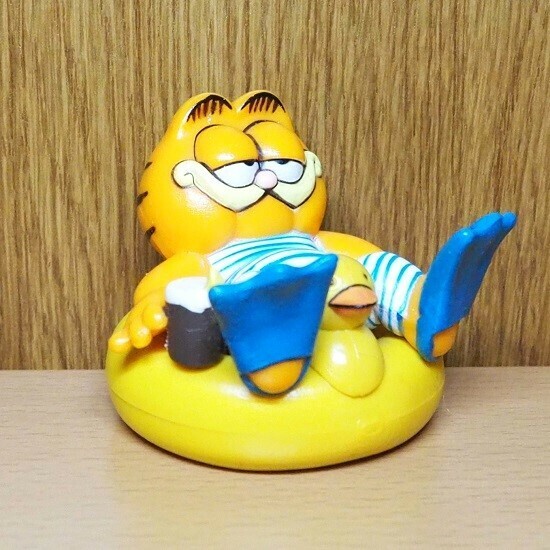 ガーフィールド　フィギュア　PVC　浮き輪　アヒル　Garfield 　アメトイ　アメリカ　キャラクター　ネコ