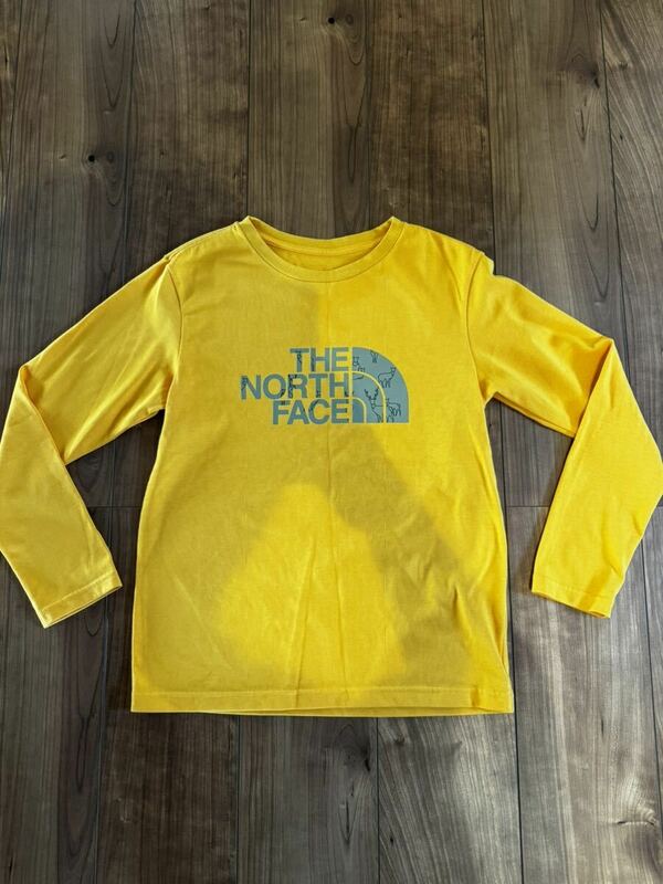 THE NORTH FACE ノースフェイス ロンT 長袖 知床限定　150cm ジュニア　子供　Tシャツ 黄色　美品