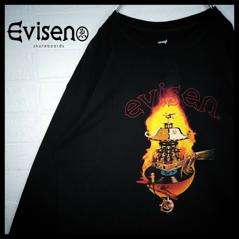 【EVISEN SKATEBORDS】タンテ　ファイヤー神輿ロゴ　長袖　ロンT