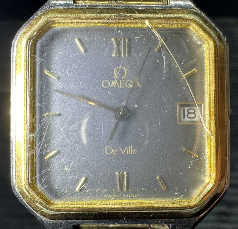 腕時計 OMEGA DE VILLE QUARTZ Cal.1430 オメガ デビル 49.59g メンズ 稼働品 10D213WA