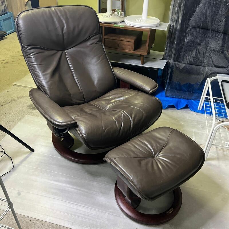 EKORNES/エコーネス/本革/Consul/コンサル/クライニングチェア/オットマン付き　ストレスレスチェア 