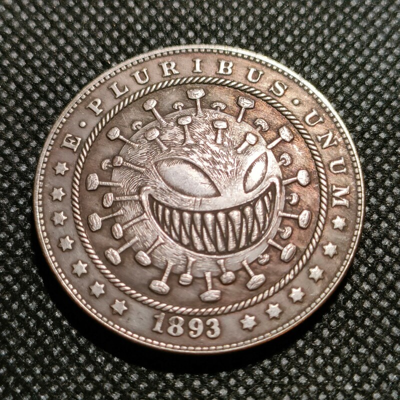 6031　アメリカ古銭　約38mm　イーグル　チャレンジコイン　コイン　アンティーク