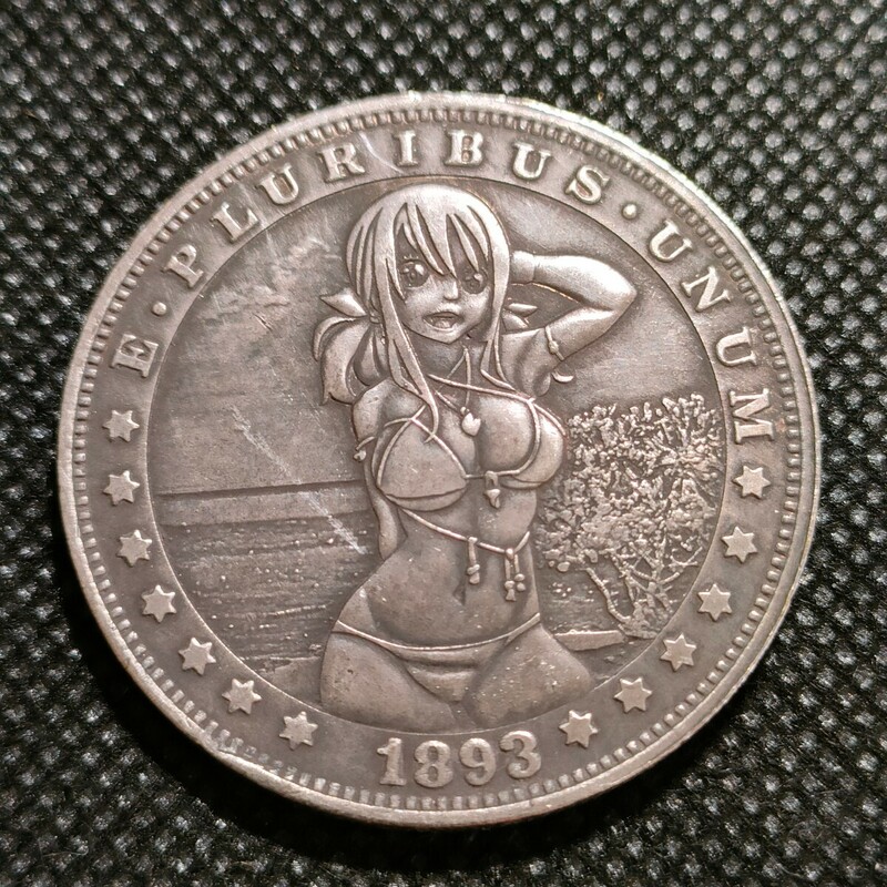 6502　アメリカ古銭　ルンペン　約38mm　イーグル　チャレンジコイン　コイン　アンティーク　ホーボー