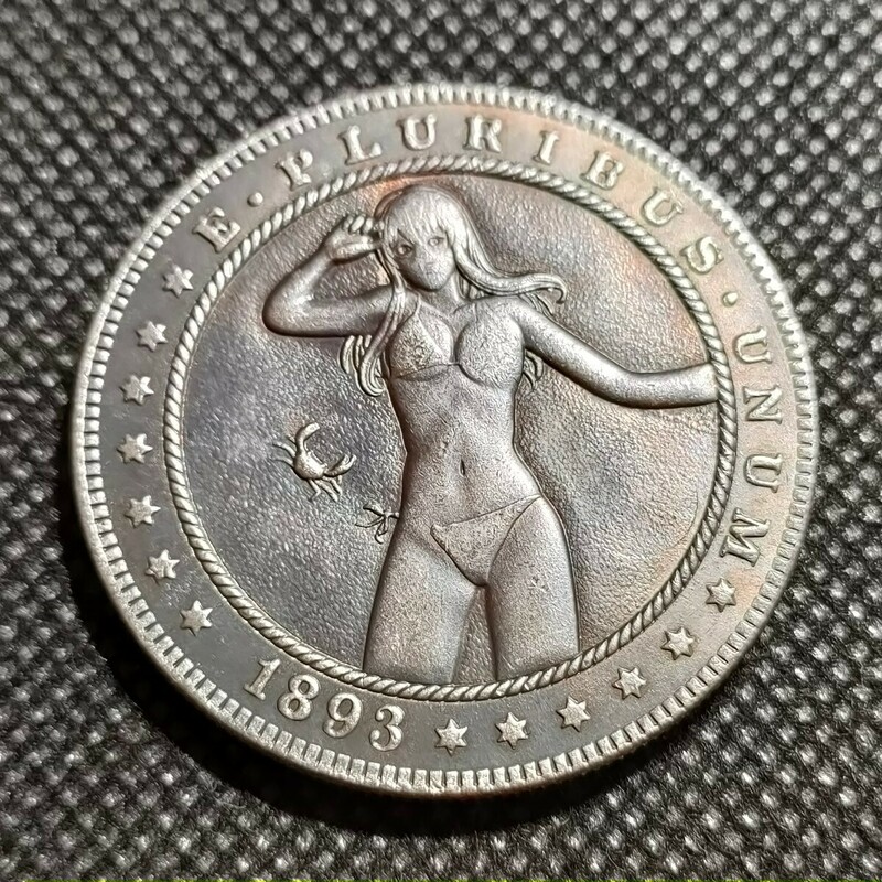 6508　アメリカ古銭　ルンペン　約38mm　イーグル　チャレンジコイン　コイン　アンティーク　ホーボー