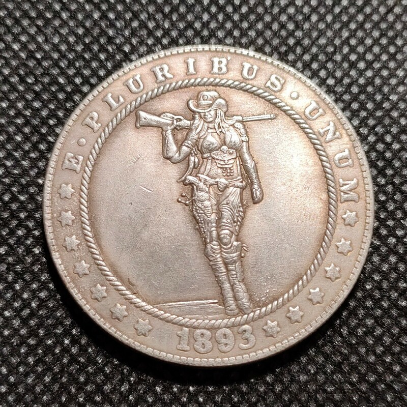 6615　アメリカ古銭　ルンペン　約38mm　イーグル　チャレンジコイン　コイン　アンティーク　ホーボー