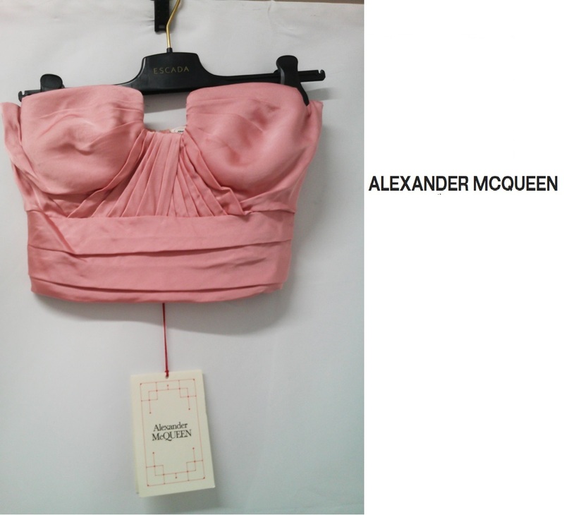 ALEXANDER MCQUEEN（アレキサンダー・マックイーン）ウィメンズ　ベアトップ　トップス　チューブトップ　ピンク　サイズ40　イタリア製