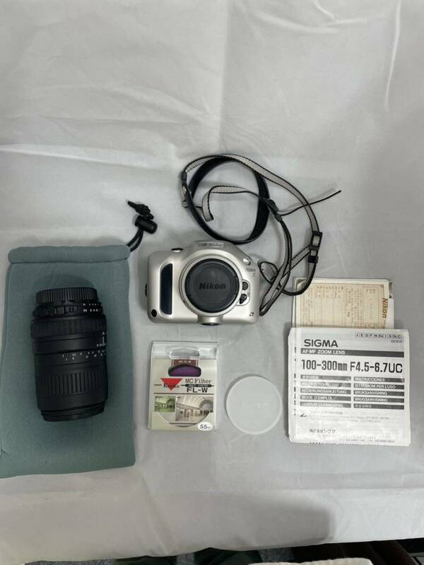  【 Nikon ニコン PRONEA S 一眼レフカメラ＋レンズ SIGMA ズームレンズ 100-300mm Kenko MCフィルター 】
