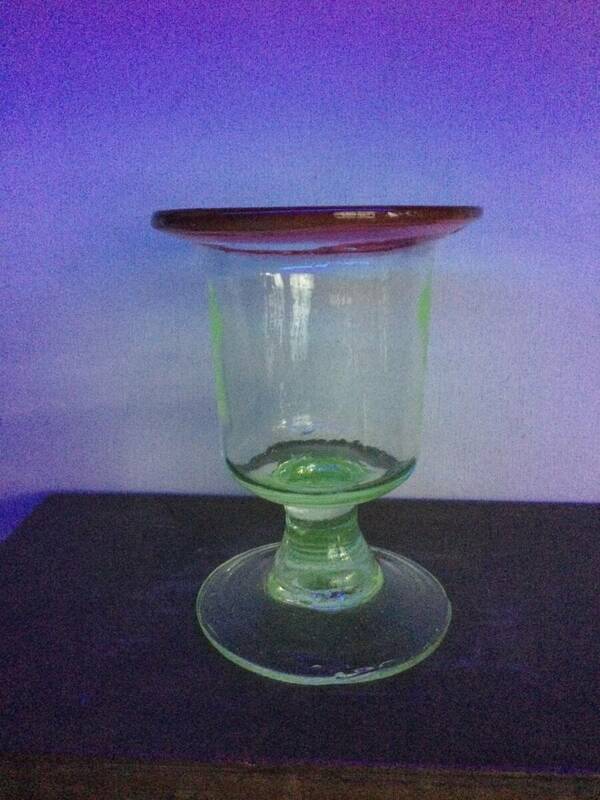 蔵出し　氷コップ　ウラン反応有り　大正浪漫　和ガラス　グラス　コップ　ウラングラス　硝子　昭和　レトロ　ロマン