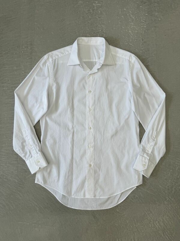 フェラガモ コットン シャツ ホワイト39 FERRAGAMO 長袖シャツ 白 ドレスシャツ ワイシャツ 白シャツ