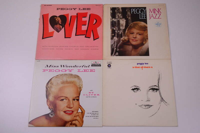 PEGGY LEE 4枚セット LOVER MCA-3113 Miss Wonderful is that all there is? MINK JAZZ 