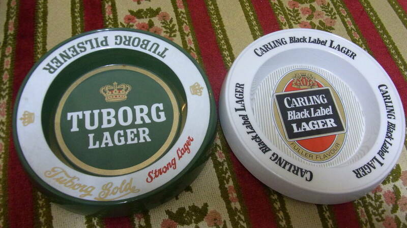 BRITISH PUB　英国パブ　TUBORG　CARLING　ASHTRAY　ツボルグ　カーリング　灰皿新品デッドストック