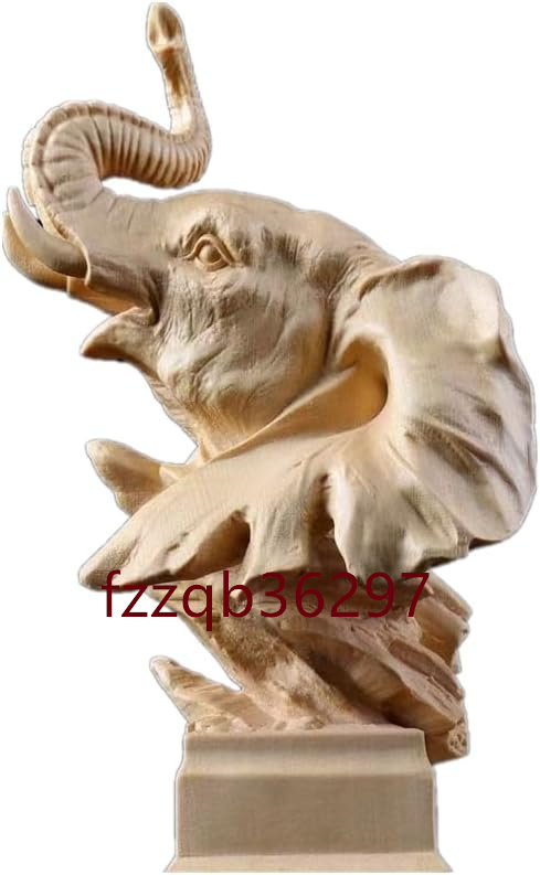 木彫りの置物象の木製の彫刻檜の動物の彫刻オフィスの家の置物玄関の装飾金を招き 