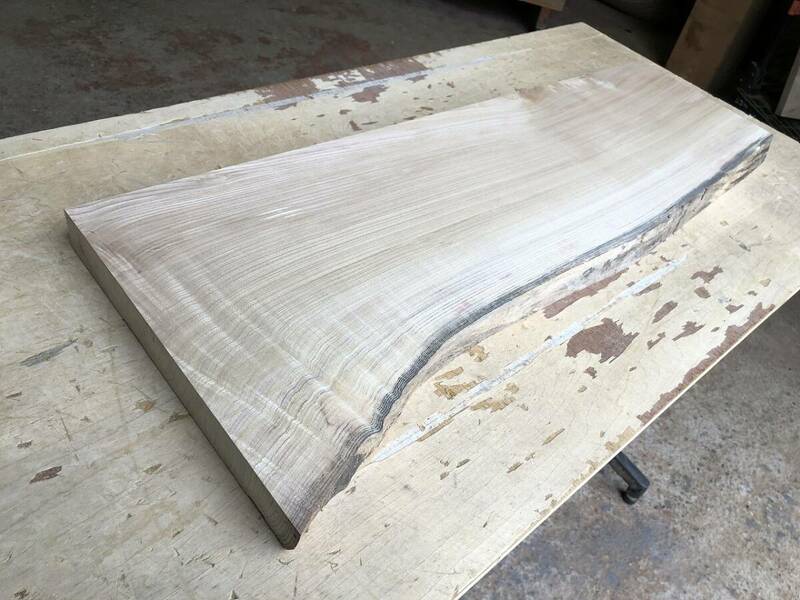 送料無料！【S769G】栓 820×220～315×37㎜ 極上杢 板材 乾燥材 木工 DIY 材木 天然木 無垢材《銘木すずめや》