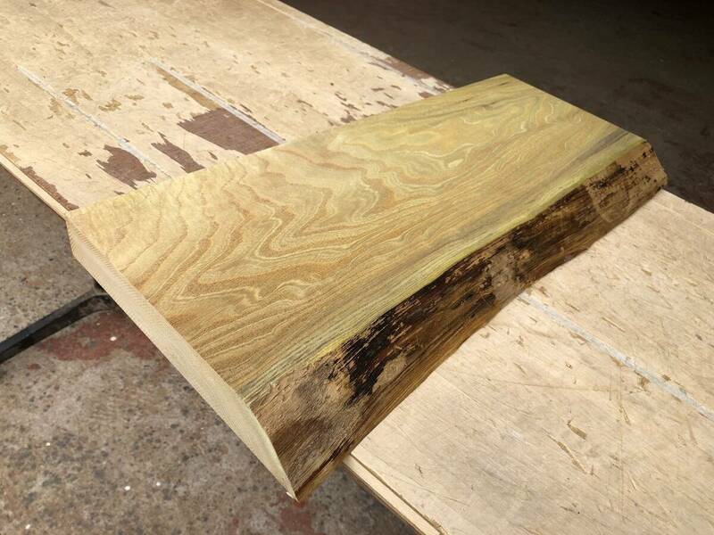 送料無料！【S784G】黄肌 615×～270×40㎜ キハダ 極上杢 板材 乾燥材 木工 DIY 材木 天然木 無垢材《銘木すずめや》