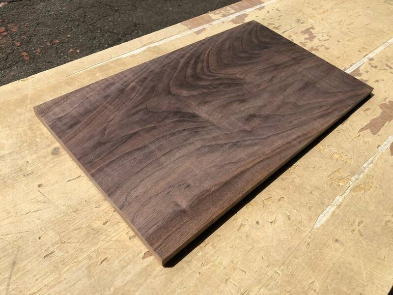 送料無料！【S900H】ウォルナット 492×288×14㎜ 極上杢 板材 乾燥材 木工 DIY 材木 天然木 無垢材《銘木すずめや》