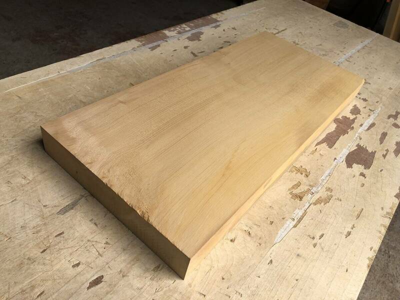 送料無料！【S973I】榧 527×237×43㎜ カヤ まな板 乾燥材 木工 DIY 材木 天然木 無垢材《銘木すずめや》