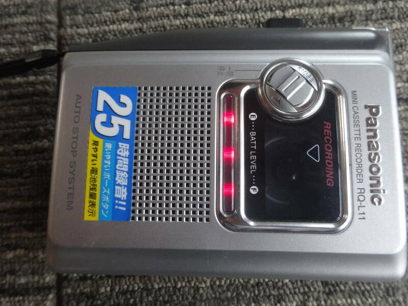  Panasonic パナソニック テープレコーダー RQ-L11 コンパクト ミニサイズ ポータブル カセットプレーヤー 60サイズ