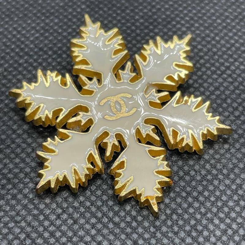  CHANEL ブローチ スノーフレーク 雪の結晶 01A ゴールド スノーフレーク/ブローチ Snowflake #A326