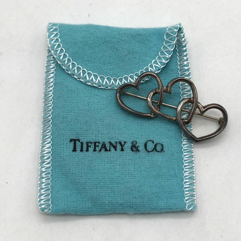 TIFFANY&Co. ティファニー ブローチ トリプルハート シルバー ハート ファッション アクセサリー P1405