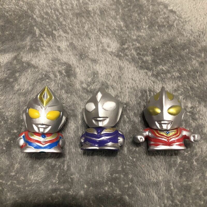 ウルトラマンダイナ　ウルトラマンガイヤ　ウルトラマンティガ　ユタカ製　ミニソフビ