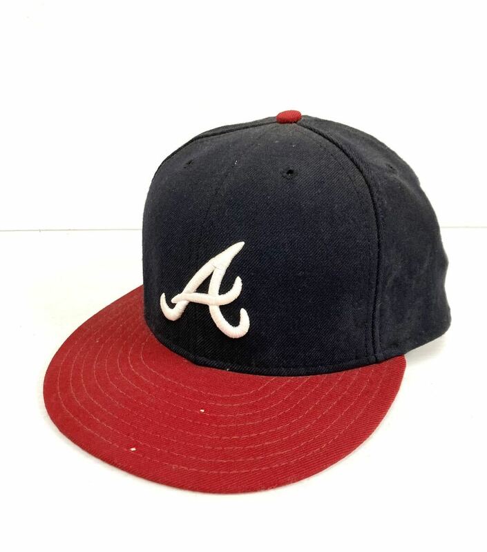 ◆NEW ERA ニューエラ◆キャップ MLB 59FIFTY アトランタ ブレーブス ATLANTA BRAVES 赤黒 7-5/8インチ 60.6CM 帽子