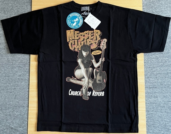 ★ HYSTERIC GLAMOUR ヒステリックグラマー メンズ MESSER CHUPS コラボＴシャツ Lサイズ ブラック★新品・タグ付き・未使用・人気！希少！