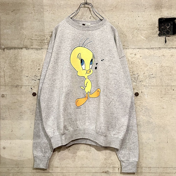 29297 ビンテージ 90s USA製 LOONEYTUNES ルーニーテューンズ スウェット TWEETY