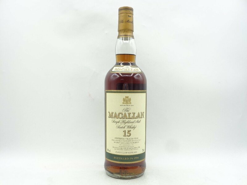 THE MACALLAN ザ マッカラン 15年 シングル ハイランド モルト スコッチ ウイスキー 旧ボトル 未開栓 古酒 750ml 43% X206135