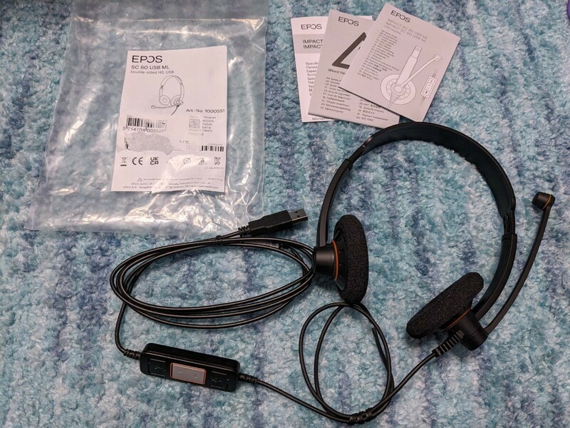 0604u1228　ゼンハイザー SC 60 USB ML エントリークラス 両耳USBヘッドセット コールコントロール機能