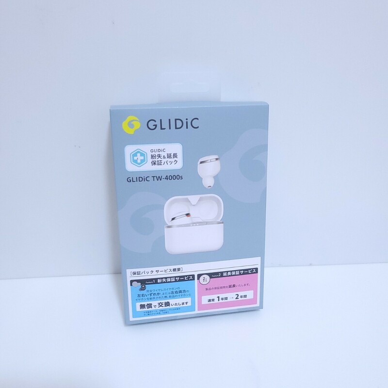 未使用 GLIDiC GL-TW4000SH-WH 紛失＆延長保証パック ワイヤレスイヤホン