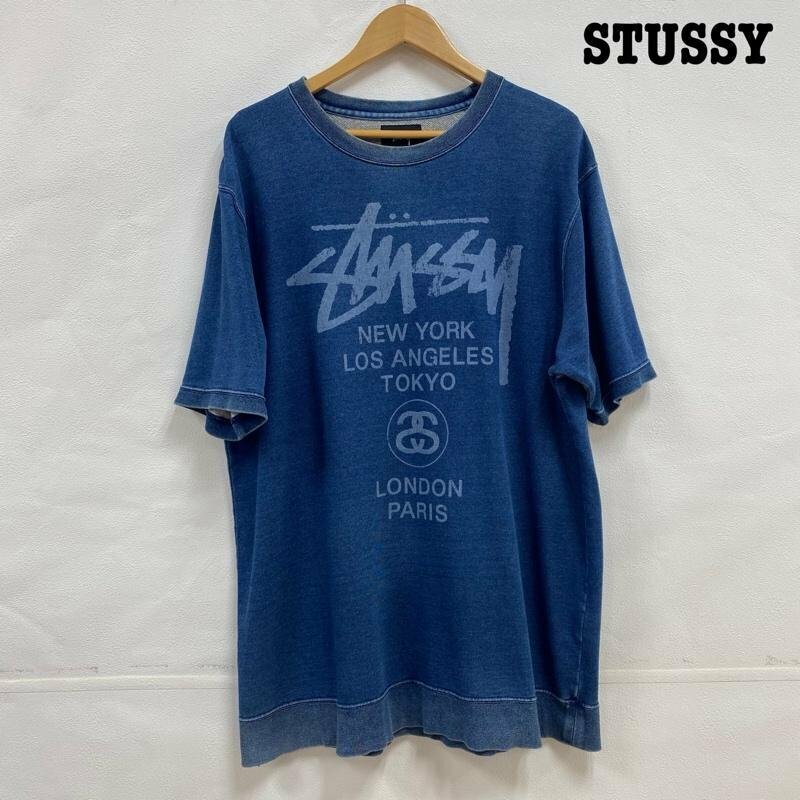ステューシー STUSSY 半袖 スウェット Tシャツ インディゴ XL Tシャツ Tシャツ XL インディゴ / インディゴ ロゴ、文字