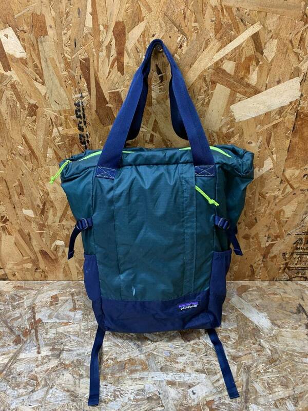 (6254) パタゴニア LW Travel Tote Pack Patagonia 48808 グリーン ネイビー トートパック リュック レジャー アウトドア 中古品