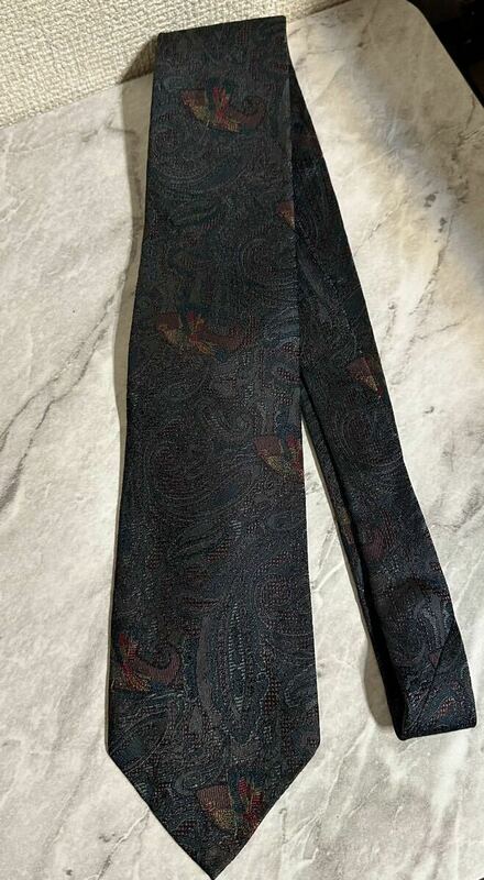 ラルフローレン 90s ペイズリー 鳳凰 刺繍 ネクタイ イギリス製