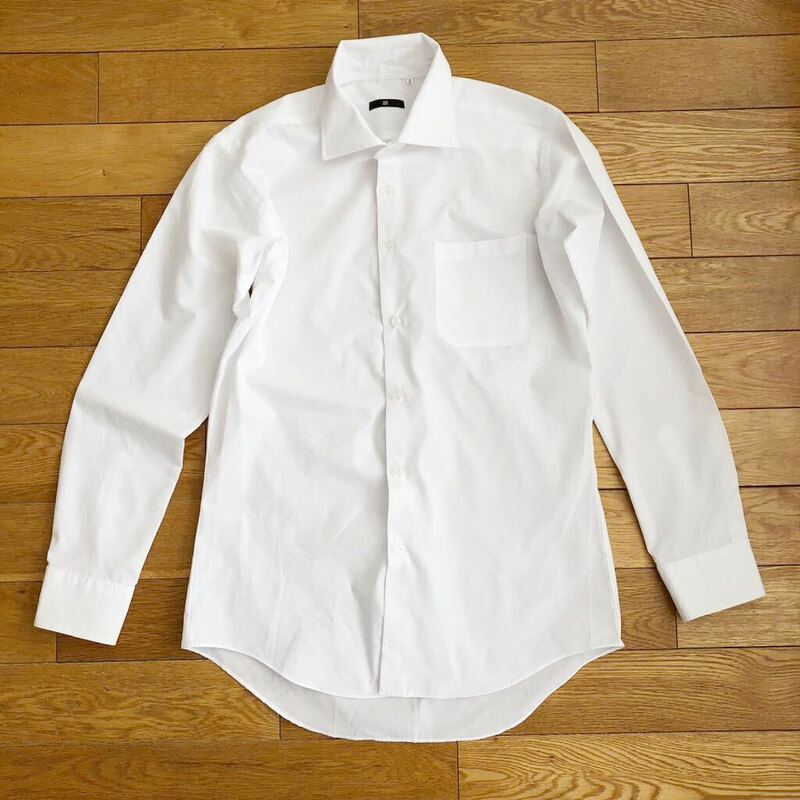 美品　スーツセレクト　M84 ワイシャツ　ドレスシャツ　カッターシャツ　ビジネスシャツ　形状記憶　ホワイト　白