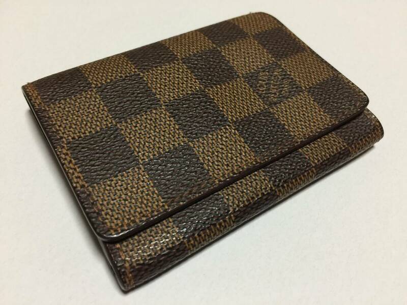 【LOUIS VUITTON】ルイヴィトン 本物・美品 ダミエ カードケース 名刺入れ アンヴェロップ カルト ドゥ ヴィジット N62920