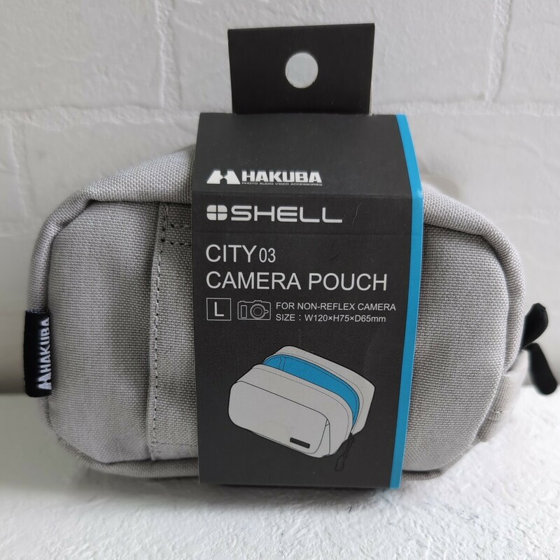 未使用品 HAKUBA プラスシェル シティ03 カメラポーチ L SP-CT03-CPLGY グレー カメラバッグ ソフトバッグ ノンフレックスカメラサイズ