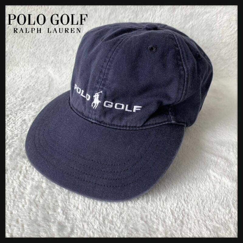 【希少】POLO GOLF RALPH LAUREN ポロ ゴルフ ラルフローレン コットン キャップ 帽子 ポニー刺繍