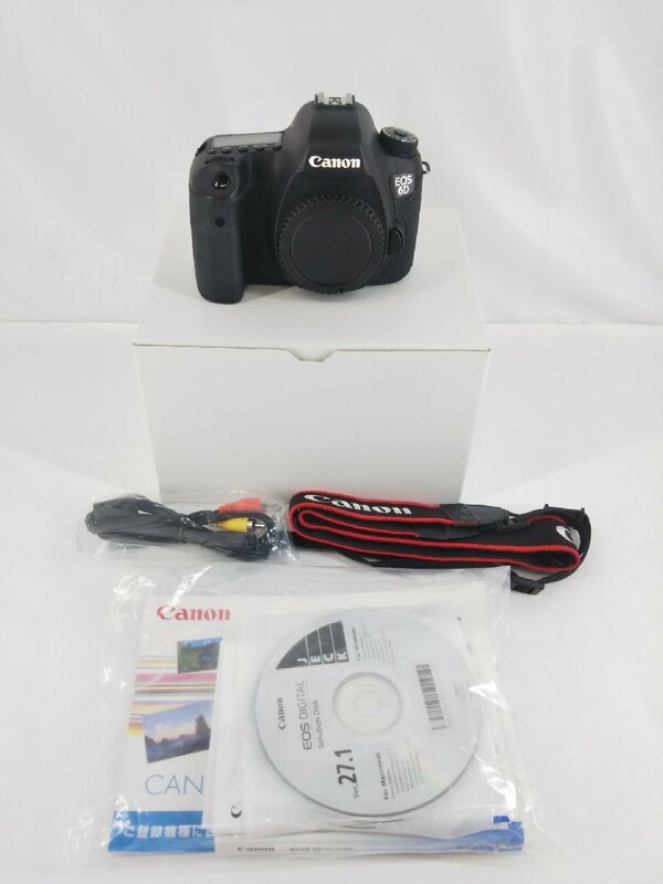 Canon キャノン EOS 6D デジタル一眼レフカメラ　ボディ　バッテリー　ストラップ　映像ケーブル付き