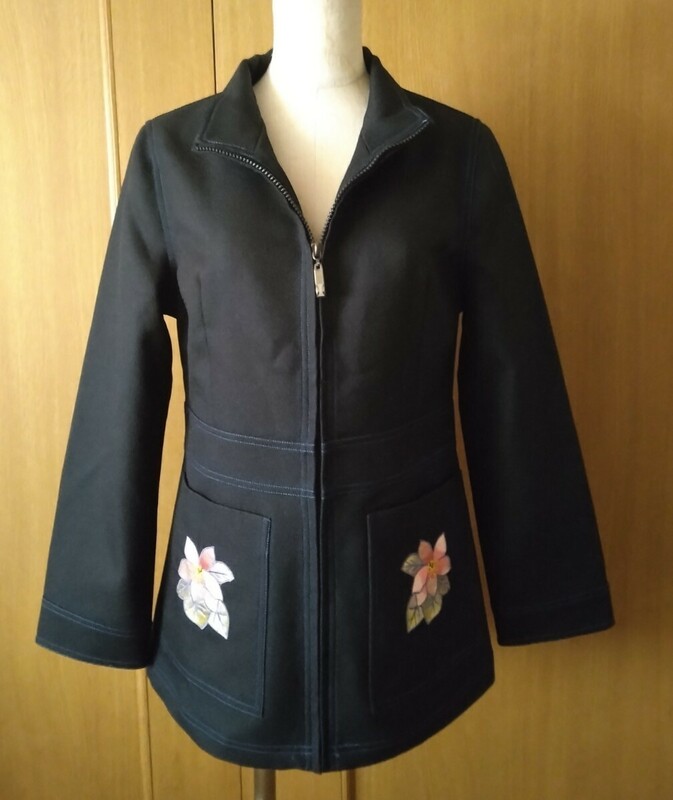 新品タグ付き sylphy 花柄刺繍デザインジャケット