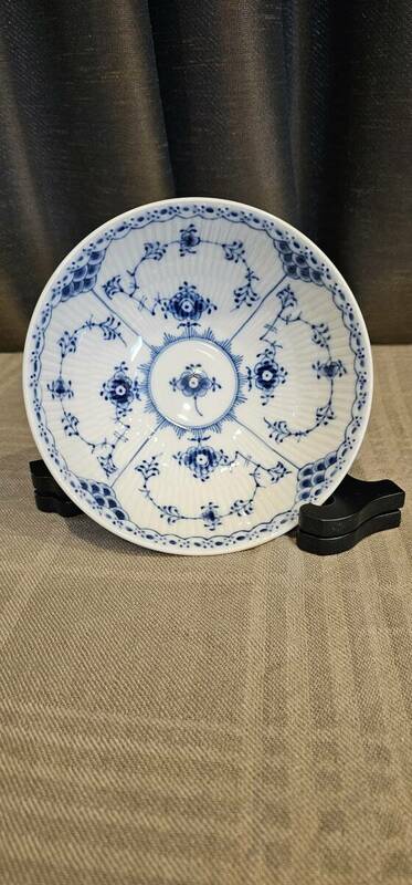 H500③ Royal Copenhagen Blue Fluted Half Lace Bowls # 1/624　ロイヤルコペンハーゲン　ボウル