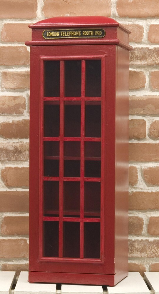 CDホルダー テレフォンブース 小物入れ 飾り棚 高さ約78cm ディスプレイ 赤 レッド 飾り インテリア 店舗 什器 おしゃれ アメリカン雑貨