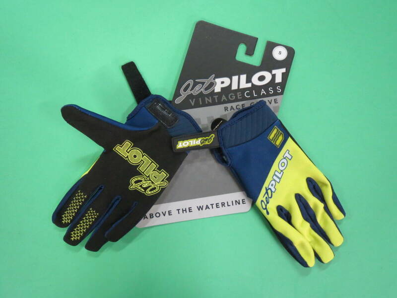 ★☆ JETPILOT Vintage Race Glove ヴィンテージレースグローブ Navy/Yellow Sサイズ 新品 ★☆