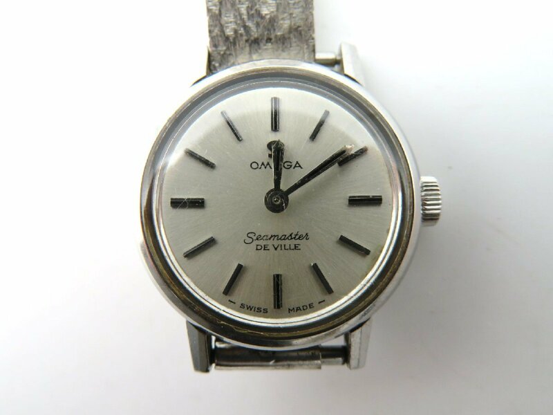 1円◆稼働◆ オメガ シーマスター　デヴィル シルバー 手巻き レディース 腕時計 M15104