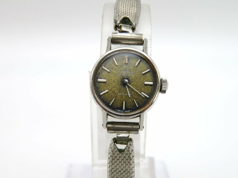 1円◆稼働◆ オメガ デヴィル モスグリーン 自動巻き レディース 腕時計 M16902