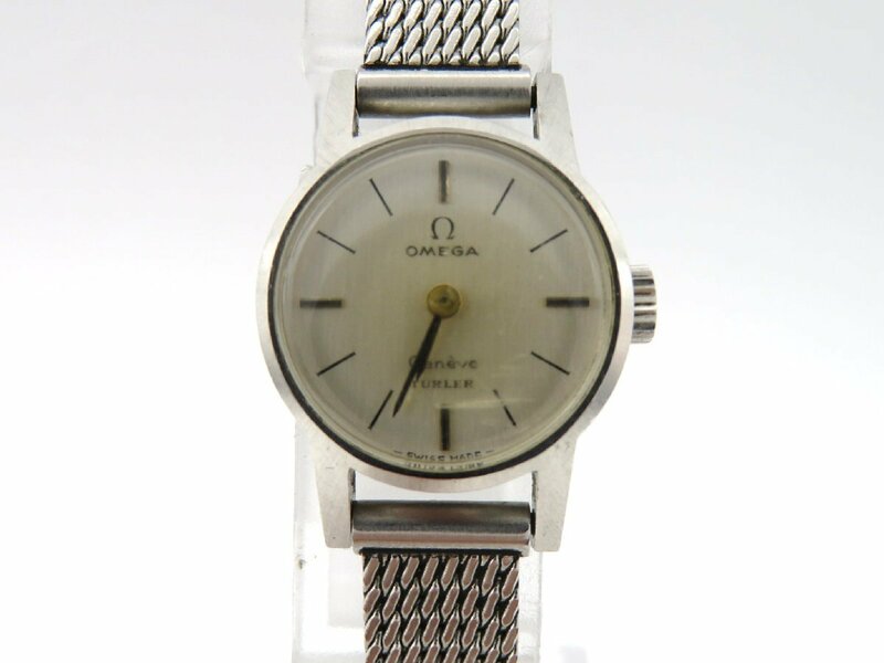 1円◆稼働◆ オメガ ジュネーブ シルバー 手巻き レディース 腕時計 N873