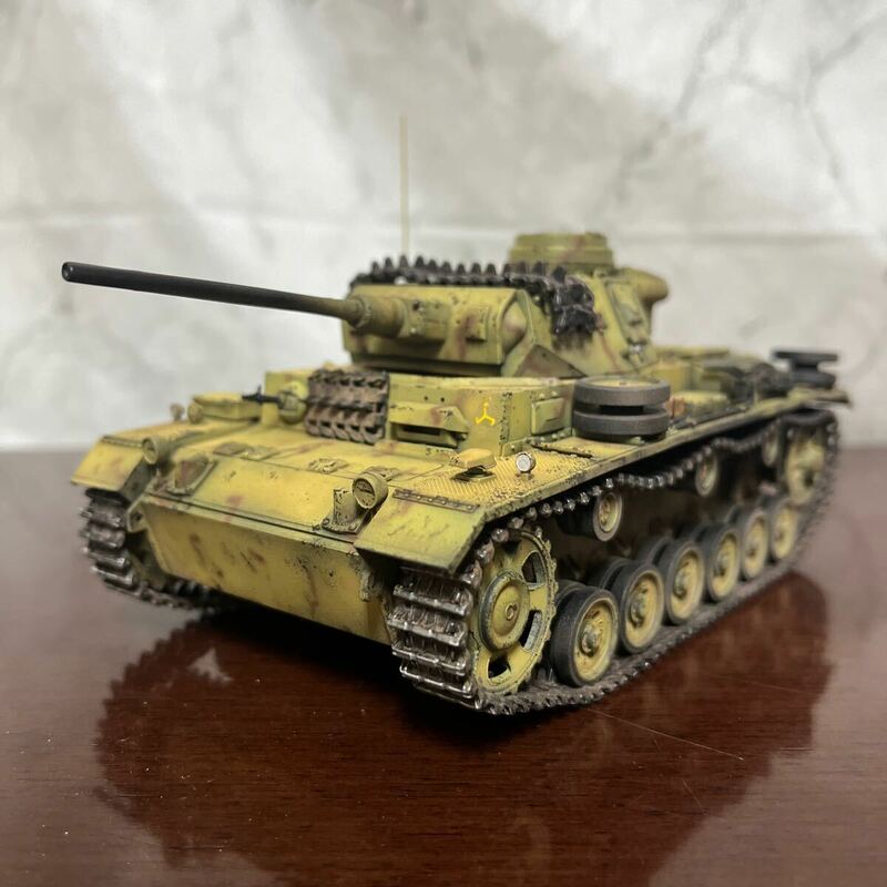 ◆1/35 グンゼ産業 III号戦車J型 完成品 PANZERKAMPFWAGEN III Ausf J(Sd Kfz 141)◆GSIクレオス